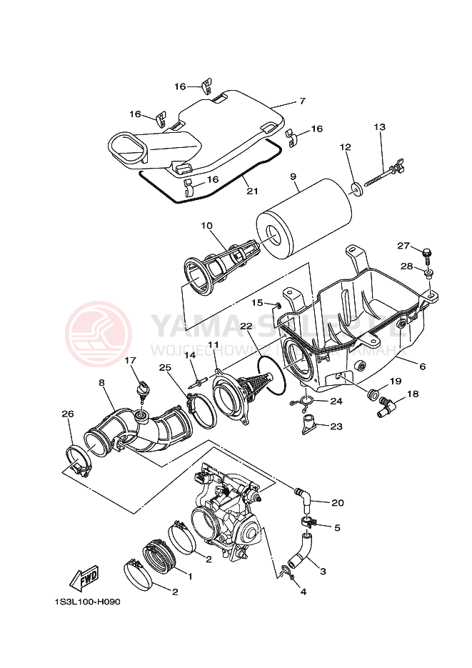 Schemat "Wtrysk paliwa" do Yamaha RAPTOR 700 SE