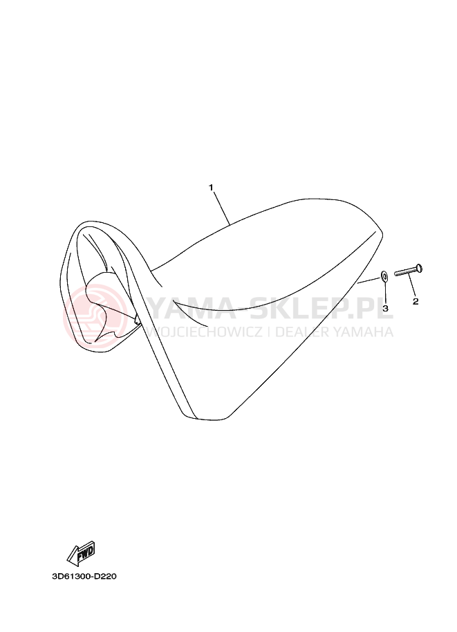 Schemat "siedzenie" do Yamaha XT125X