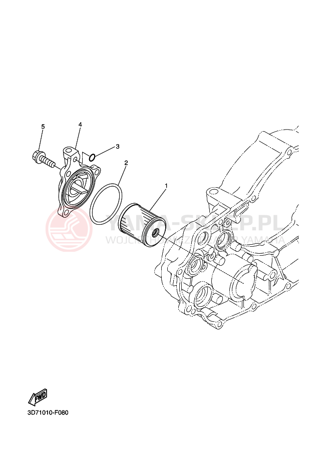 Schemat "Filtr oleju" do Yamaha WR250X
