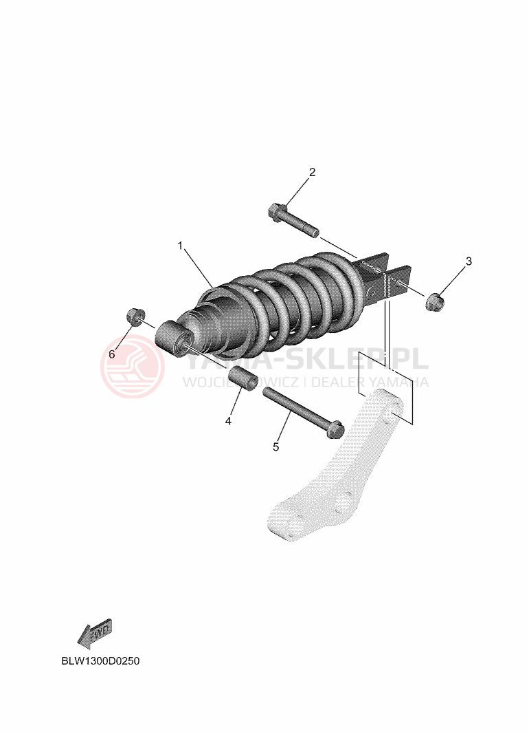 Schemat "zawieszenie tył" do Yamaha MT-07 Y-AMT