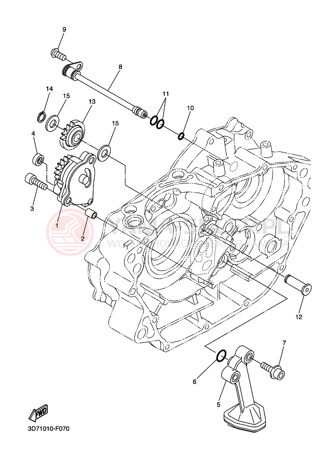 Schemat "Pompa olejowa" do Yamaha WR250X