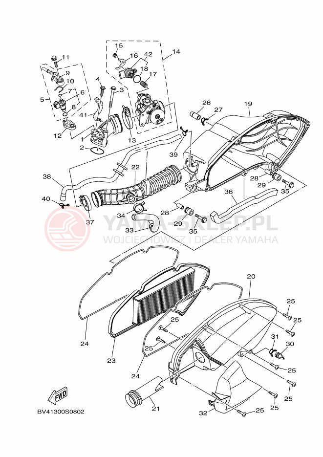 Schemat "Wtrysk paliwa" do Yamaha NMAX 150