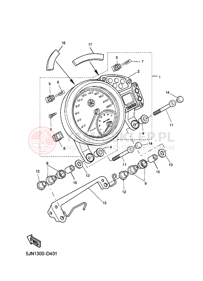 Schemat "licznik" do Yamaha BT1100