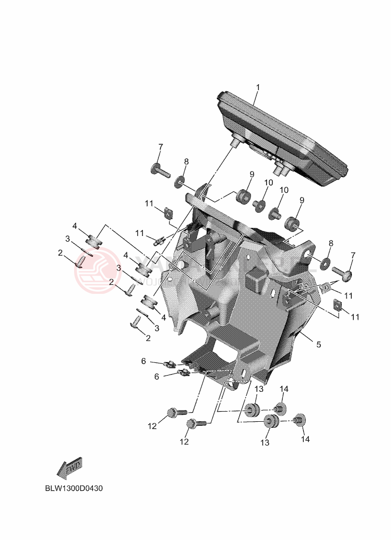 Schemat "licznik" do Yamaha MT-07 Y-AMT 35KW