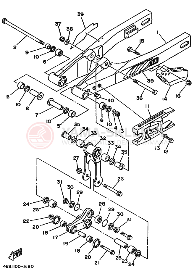 Schemat "wahacz" do Yamaha YZ80
