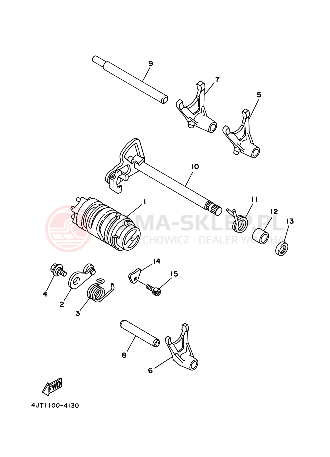 Schemat "Wodziki, automat" do Yamaha TZ125