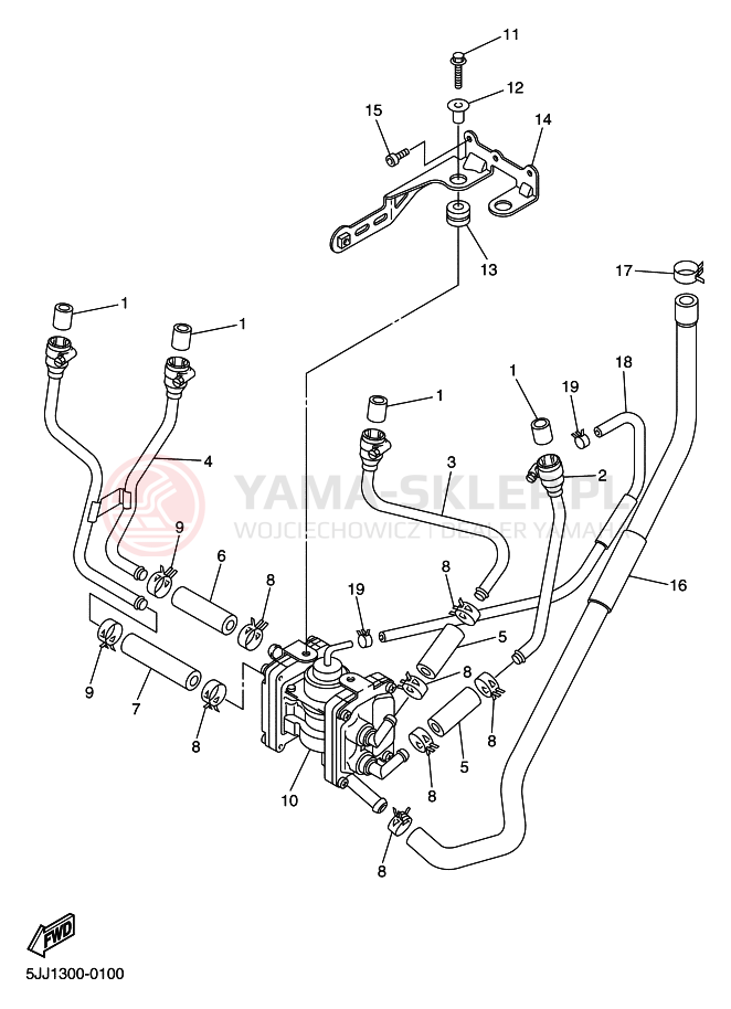 Schemat "reduktor" do Yamaha YZF-R1 R1