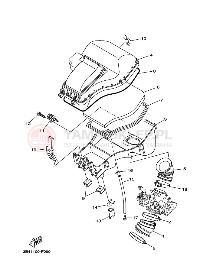 Schemat "Wtrysk paliwa" do Yamaha GRIZZLY 700 FI