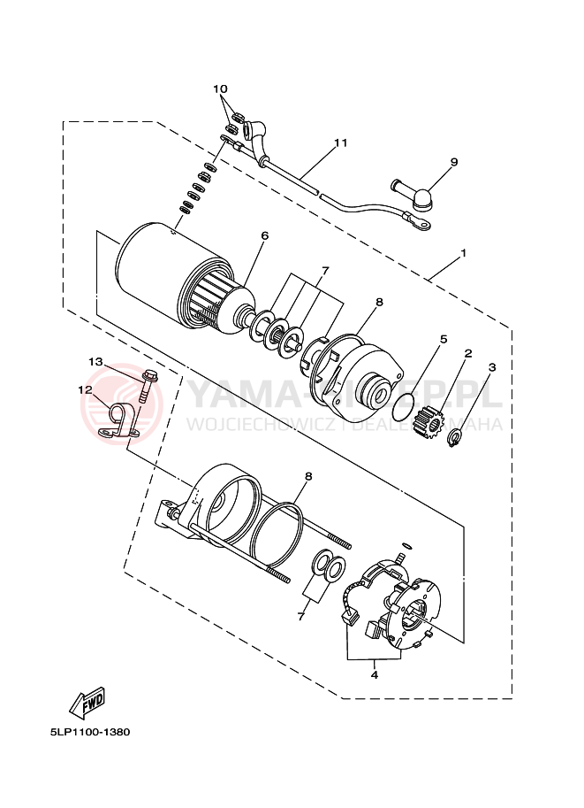 Schemat "rozrusznik" do Yamaha RAPTOR 660