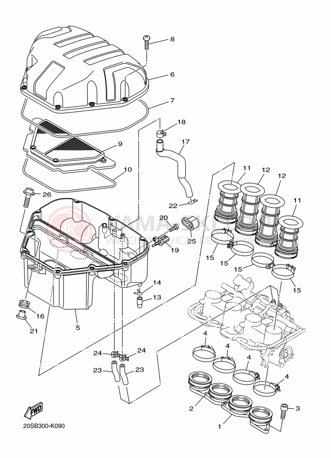 Schemat "Wtrysk paliwa" do Yamaha XJ6N ABS