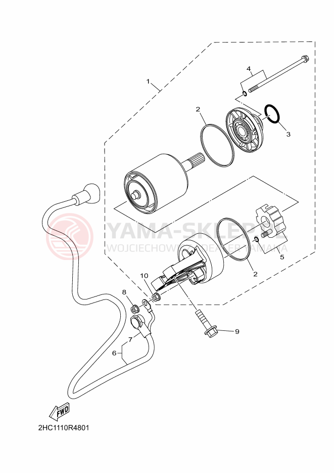 Schemat "rozrusznik" do Yamaha YXZ1000R SE