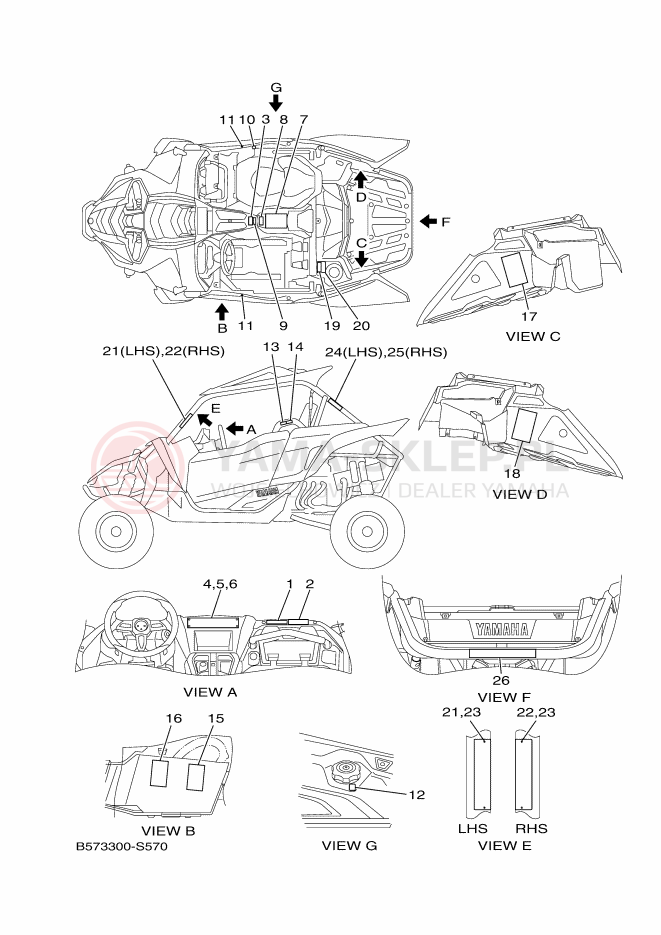 Schemat "naklejki" do Yamaha YXZ1000R SS