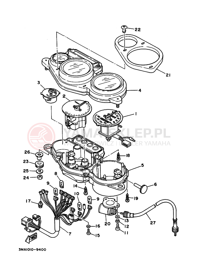 Schemat "licznik" do Yamaha TZR250R