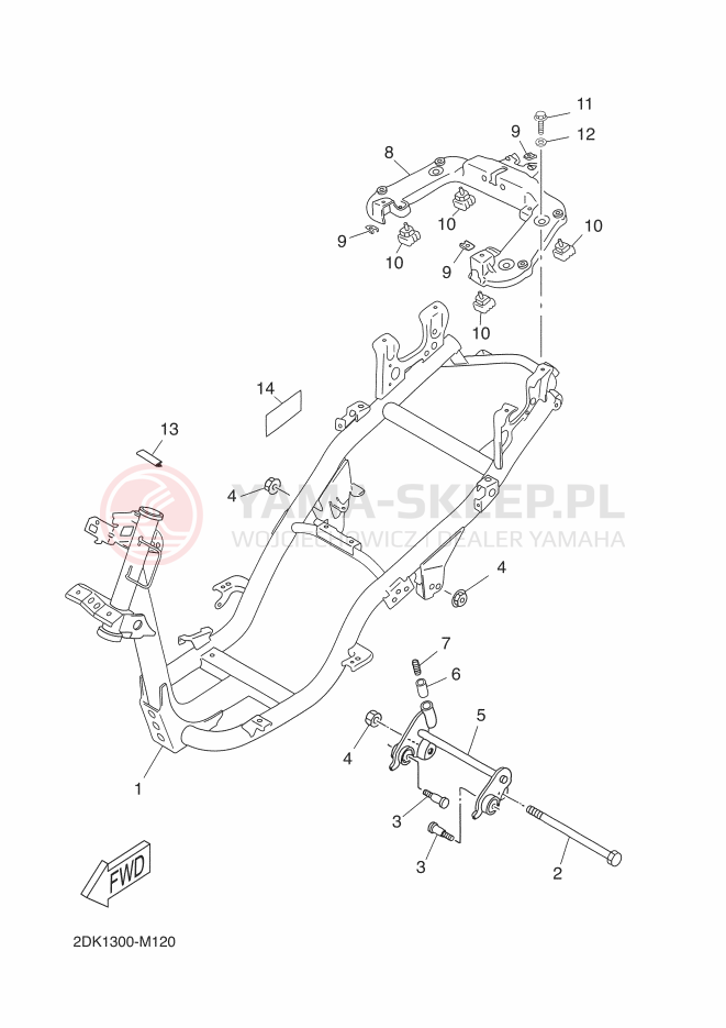 Schemat "rama" do Yamaha YN50E