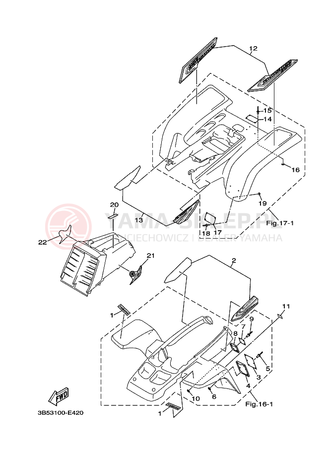 Schemat "naklejki" do Yamaha BANSHEE