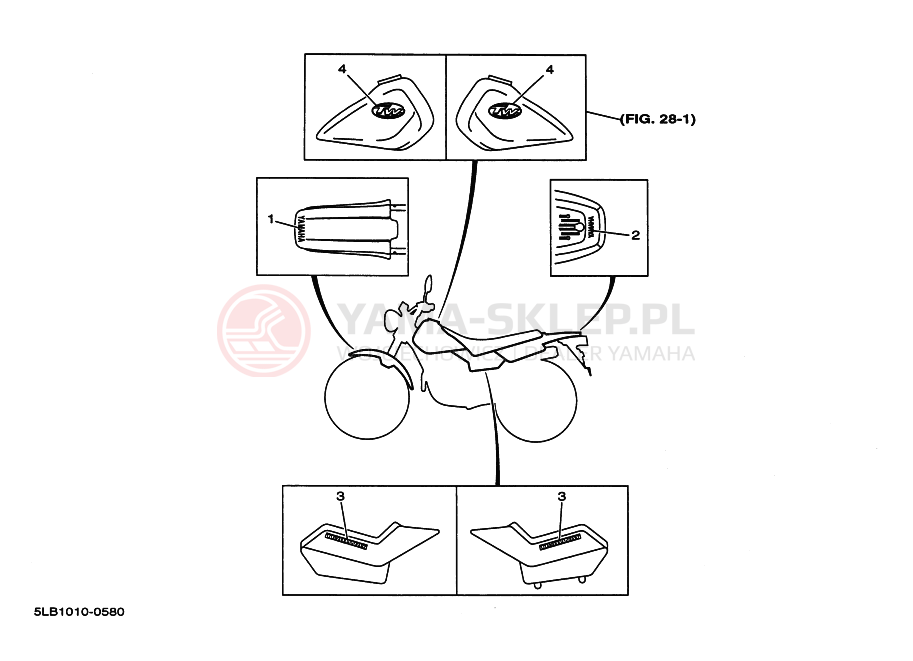 Schemat "naklejki" do Yamaha TW200