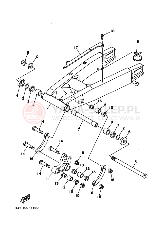 Schemat "wahacz" do Yamaha TZ125