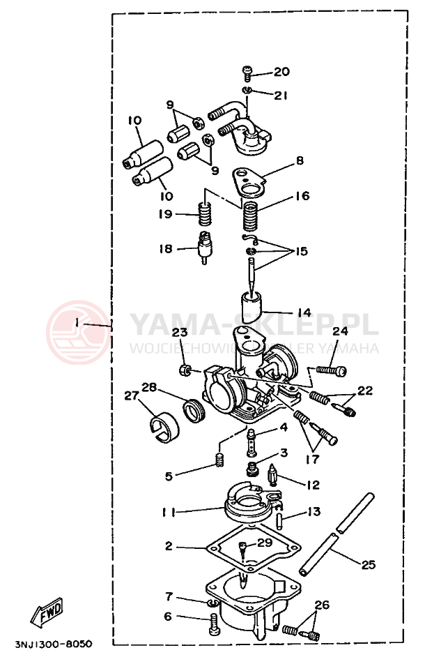 Schemat "Gaźnik" do Yamaha YF60