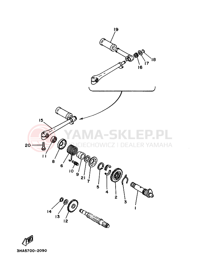 Schemat "rozrusznik" do Yamaha AG100F