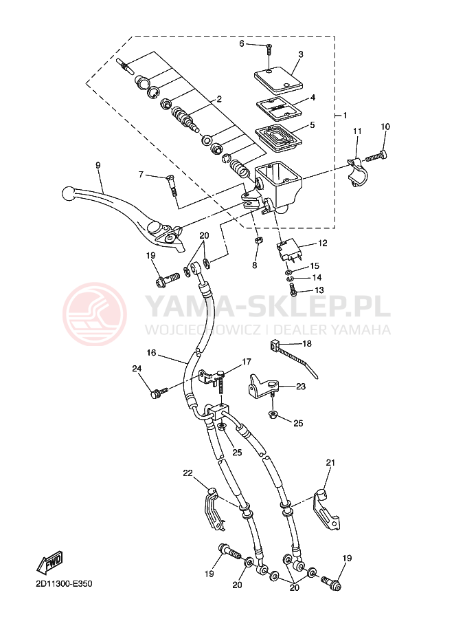 Schemat "Pompa hamulcowa przednia" do Yamaha FZ1-N FAZER