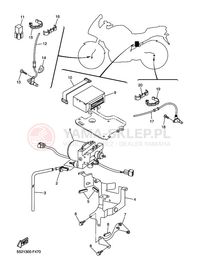 Schemat "SPRZĘT ELEKTRYCZNY 3" do Yamaha FAZER