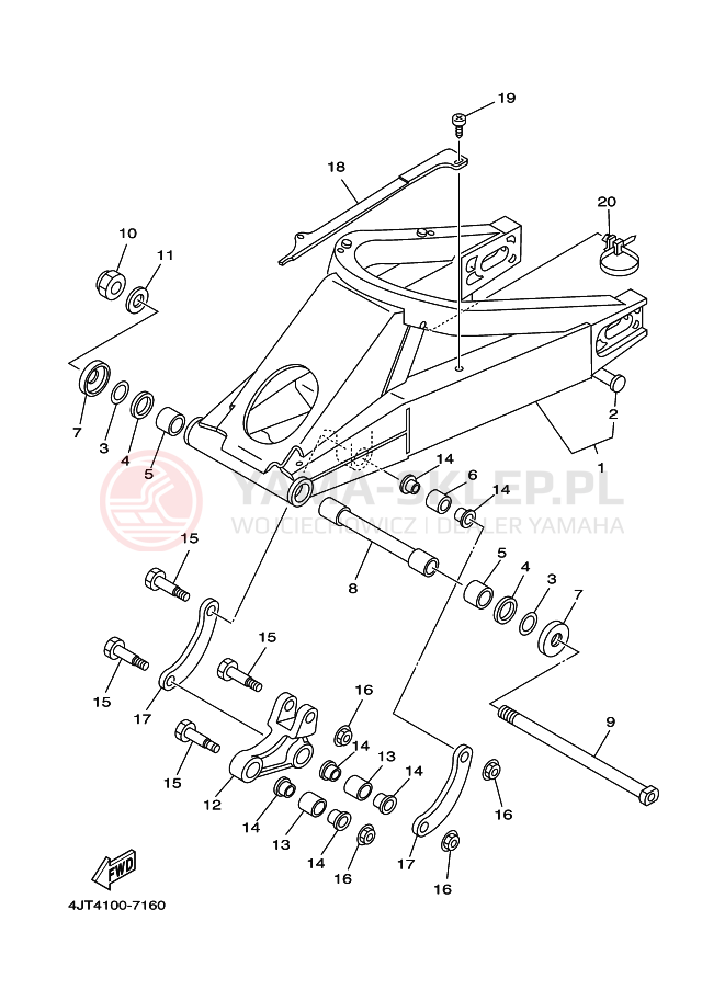 Schemat "wahacz" do Yamaha TZ125