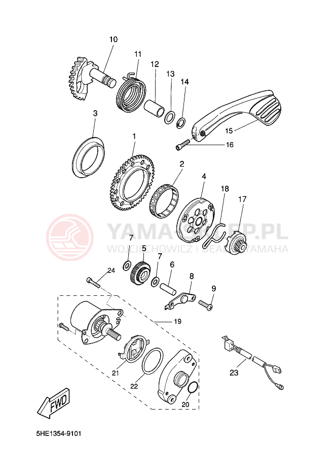 Schemat "rozrusznik" do Yamaha AEROX