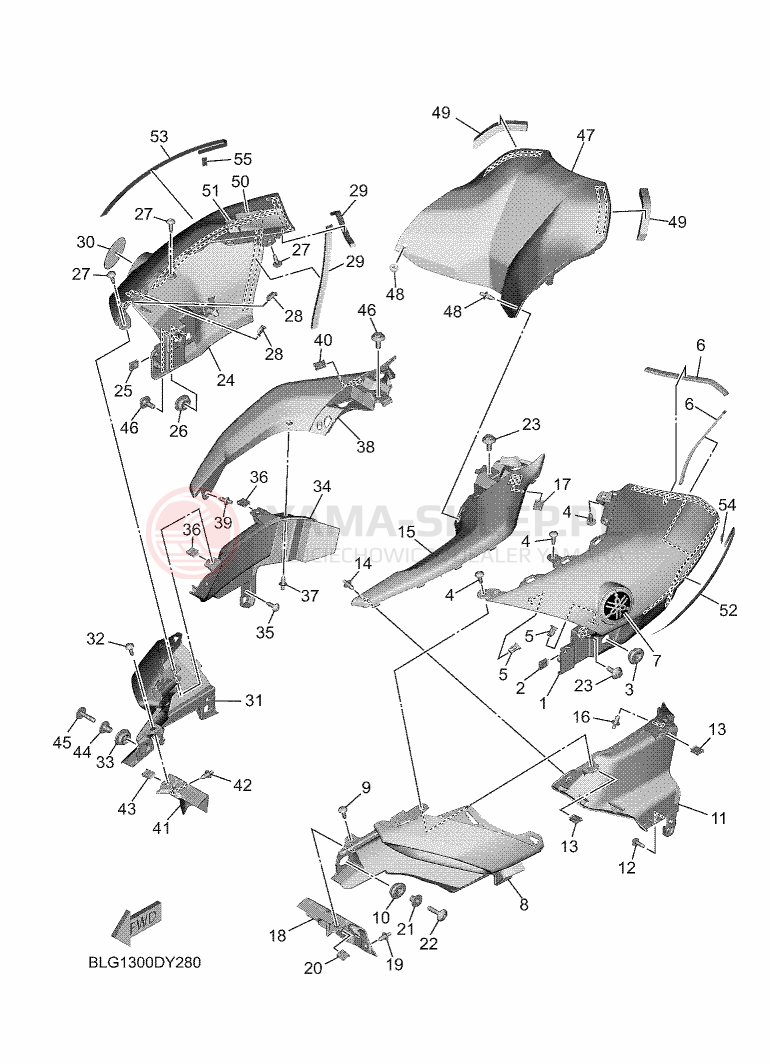Schemat "zbiornik paliwa" do Yamaha TRACER 9 GT+