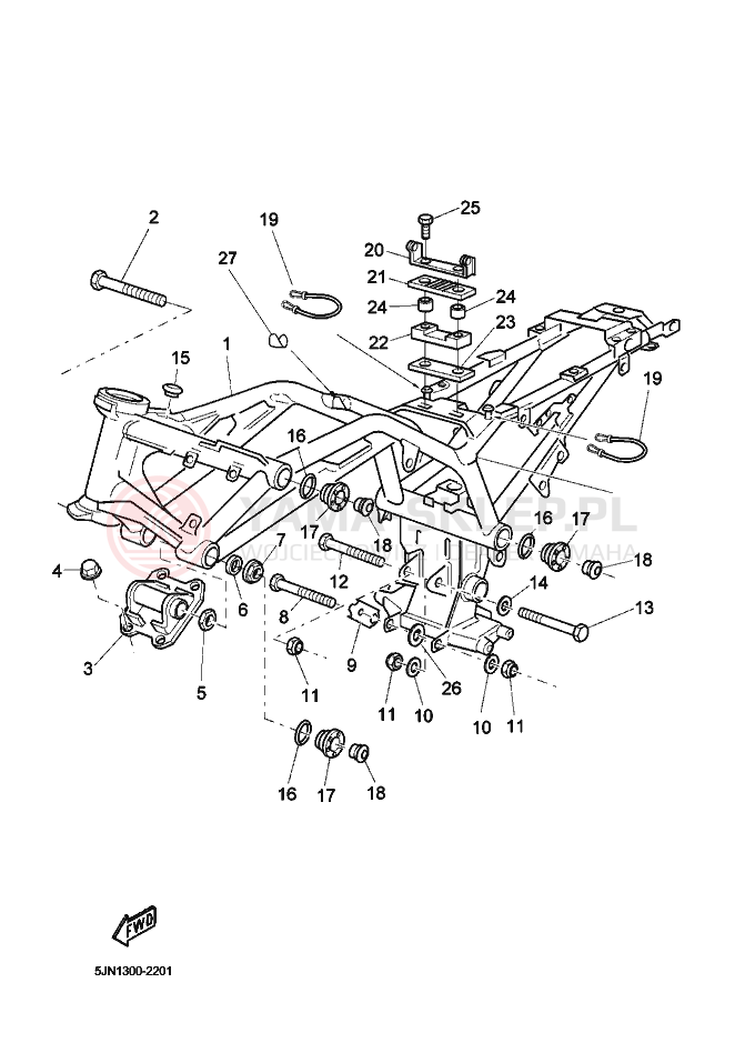 Schemat "rama" do Yamaha BT1100