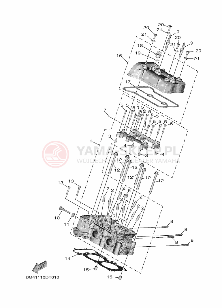 Schemat "cylinder" do Yamaha X2 R-SPEC SE