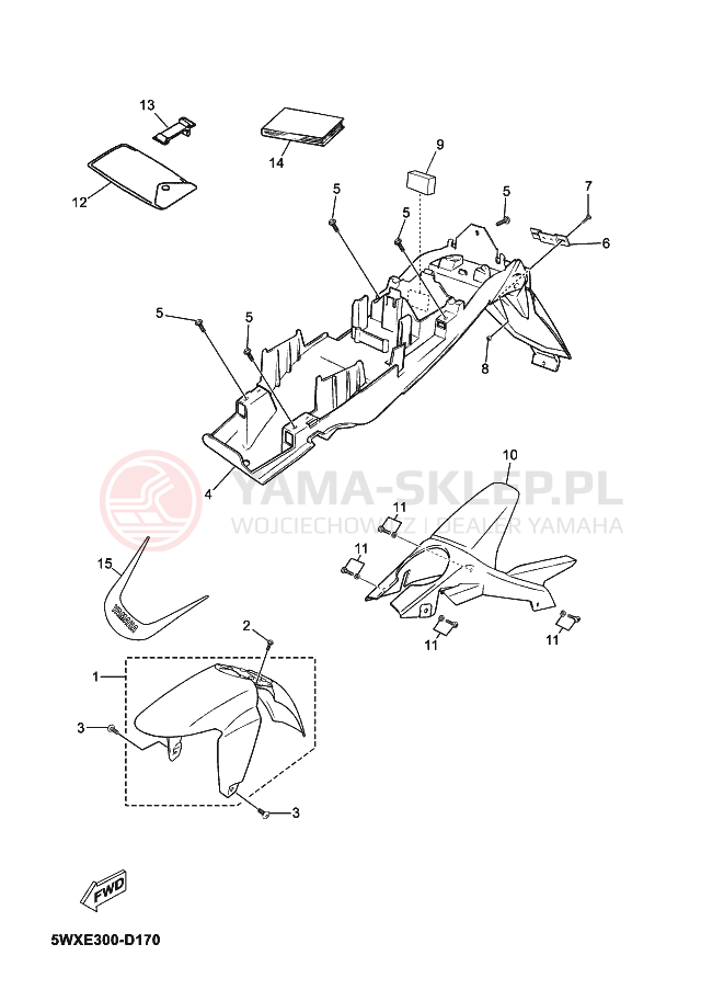 Schemat "błotnik" do Yamaha TZR50