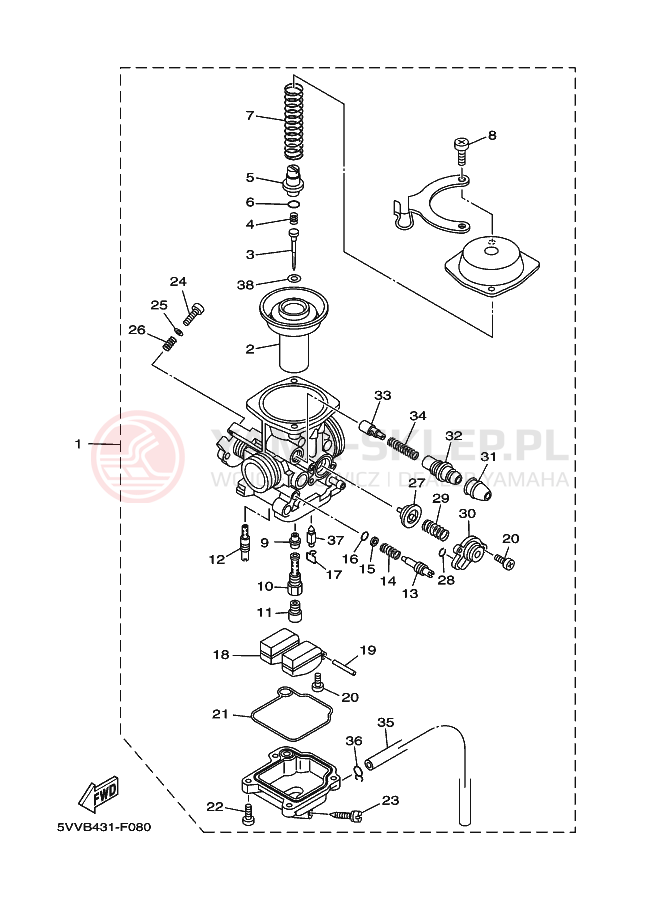 Schemat "Gaźnik" do Yamaha AL115C MIO