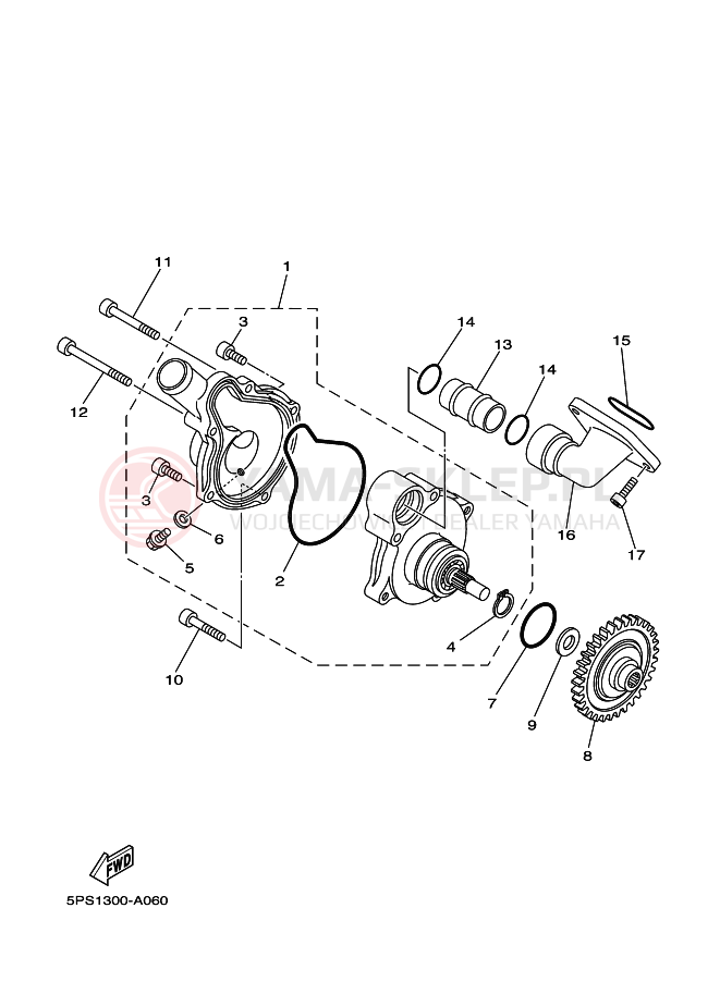 Schemat "Pompa wody" do Yamaha TDM900