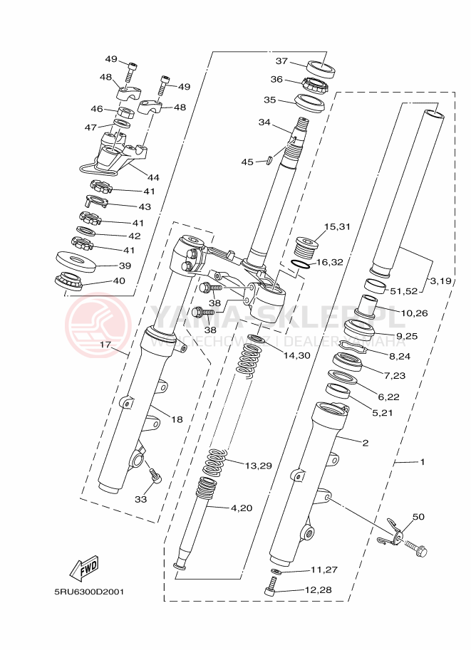 Schemat "Półki zawieszenia" do Yamaha MAJESTY400