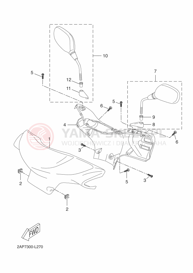 Schemat "elementy nadwozia" do Yamaha NEOS