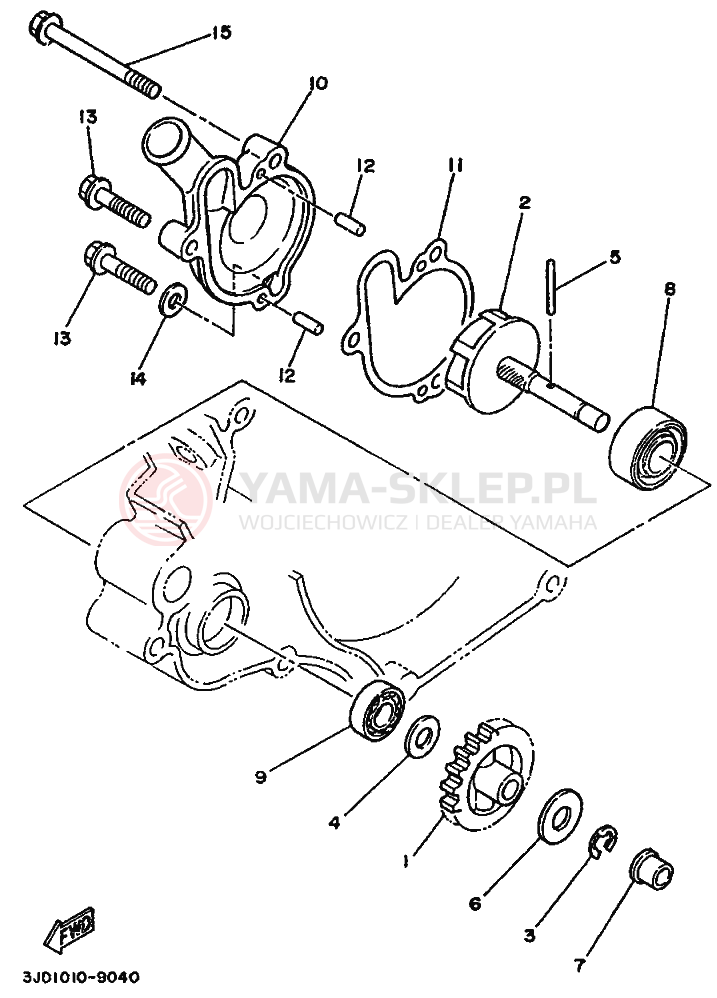 Schemat "Pompa wody" do Yamaha YZ125