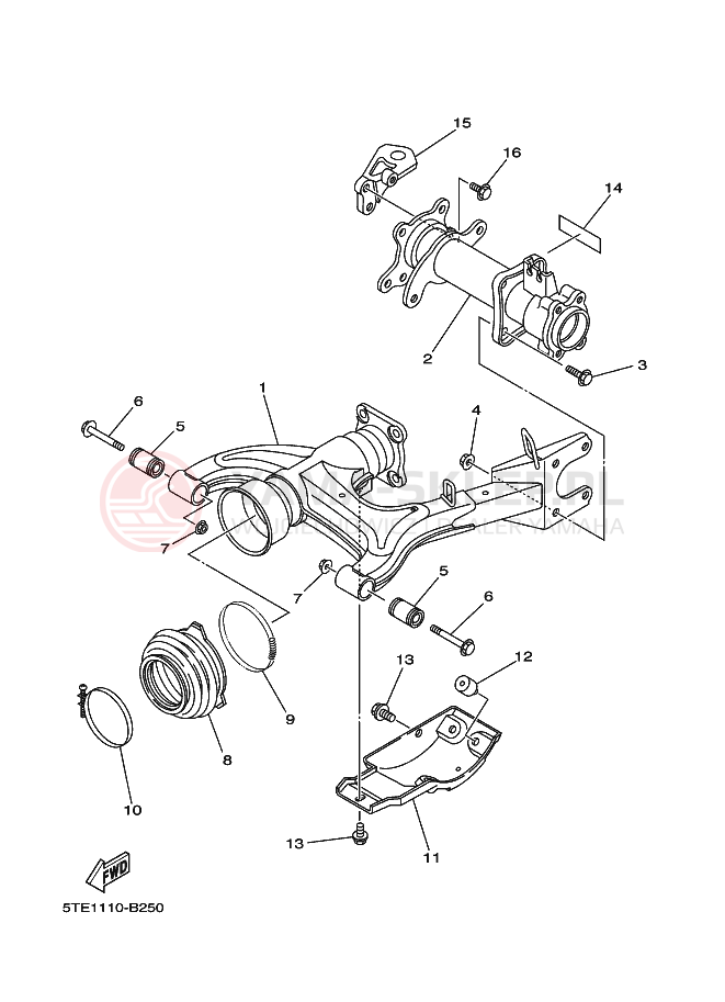 Schemat "wahacz" do Yamaha GRIZZLY