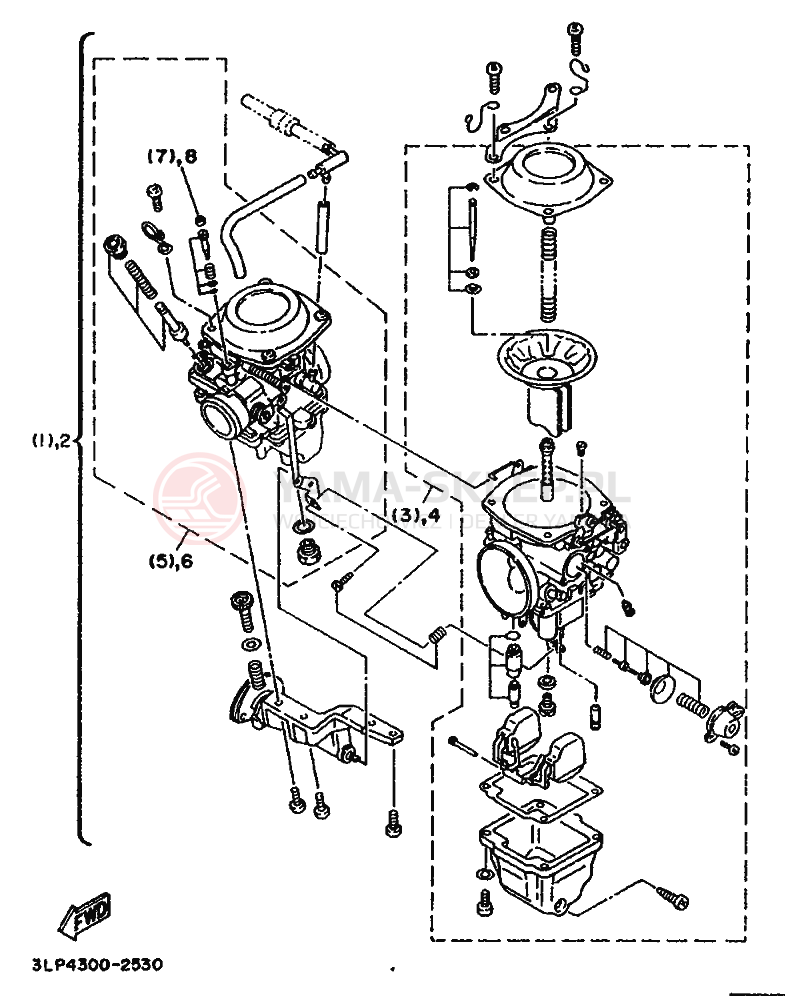 Schemat "Cięgno do odpalania" do Yamaha XV1100 VIRAGO