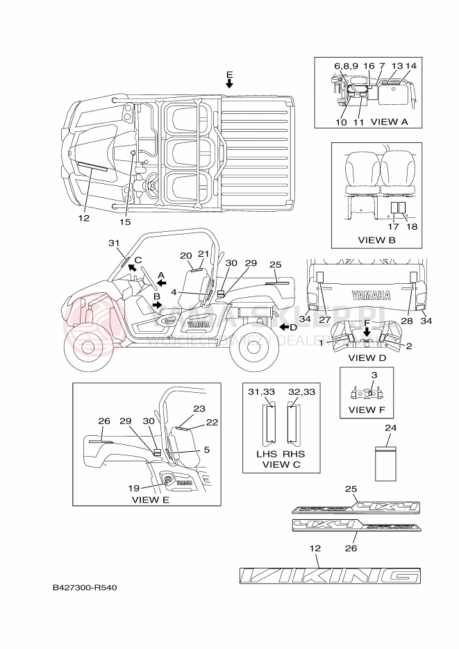 Schemat "naklejki" do Yamaha VIKING