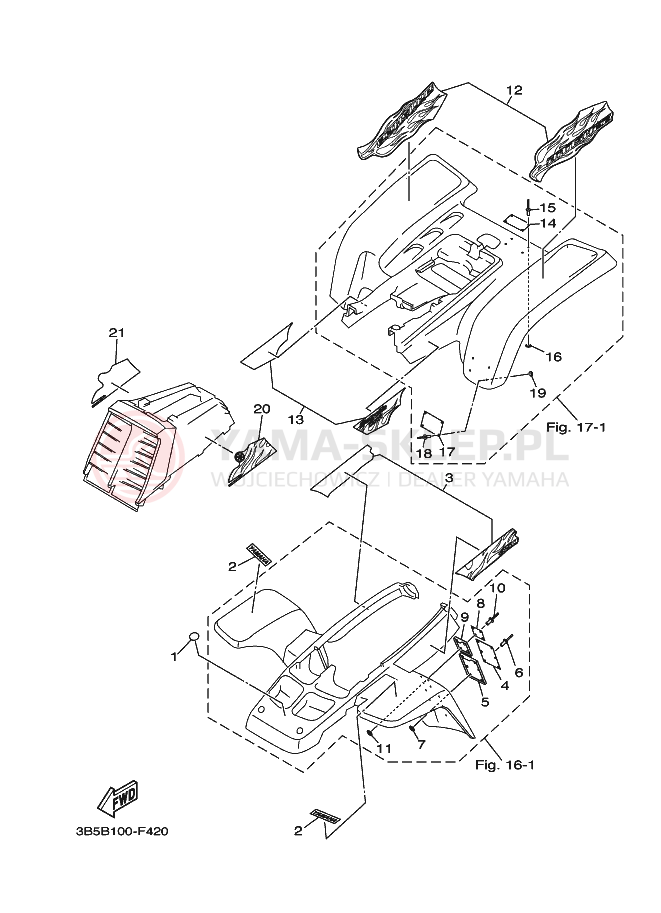 Schemat "naklejki" do Yamaha BANSHEE
