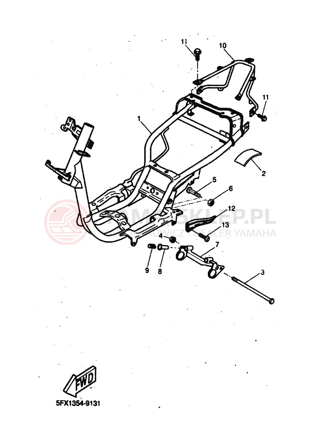 Schemat "RAMA" do Yamaha BOOSTER NEXT GENERATION