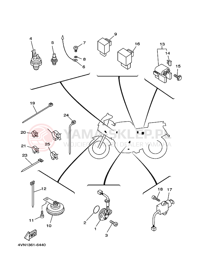 Schemat "układ elektryczny" do Yamaha TRX850