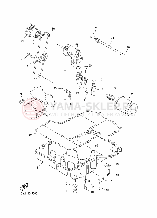 Schemat "Chłodnica oleju" do Yamaha FJR1300A