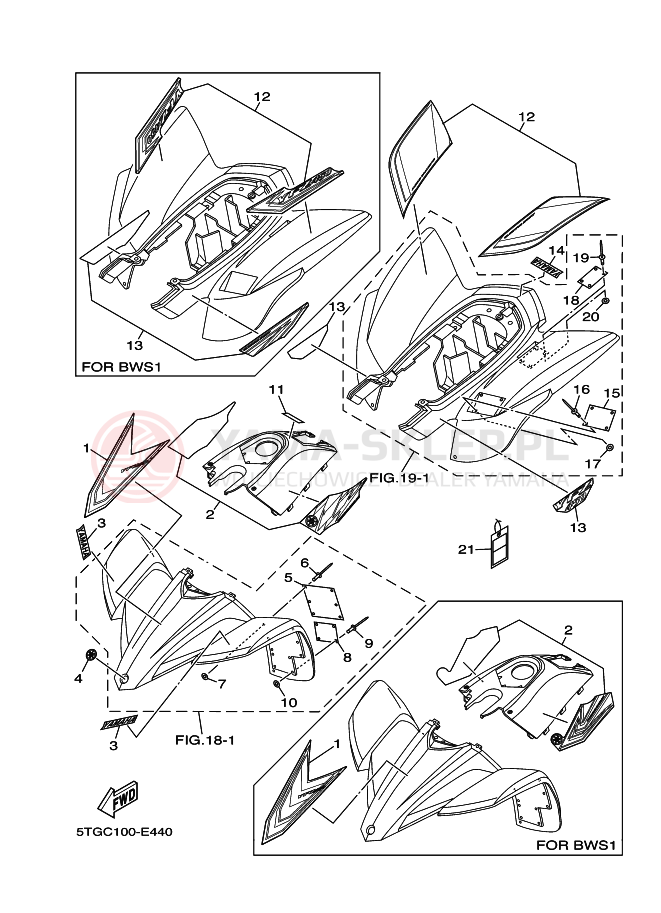Schemat "naklejki" do Yamaha YFZ450V