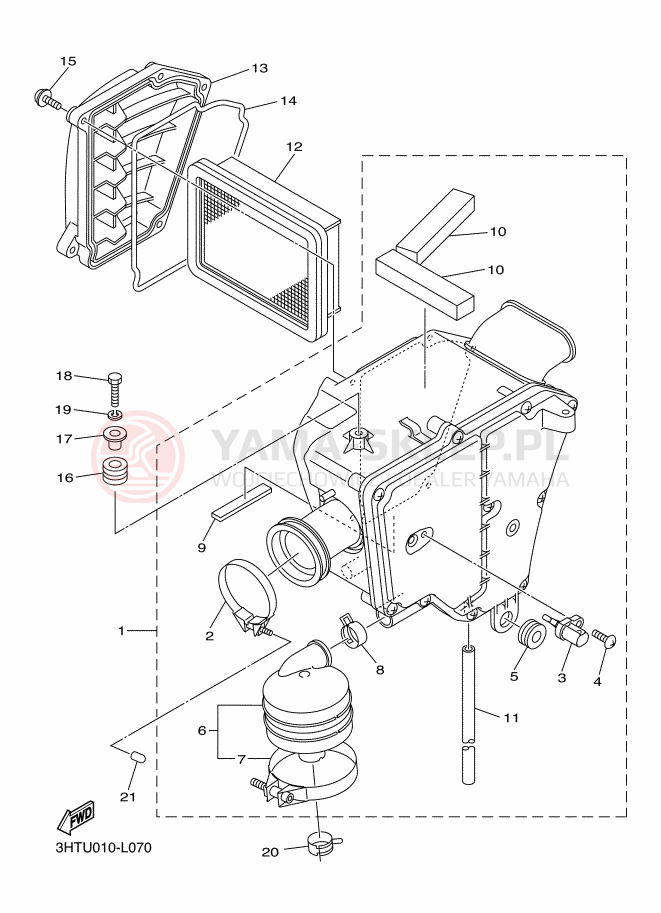Schemat "Wtrysk paliwa" do Yamaha SR400