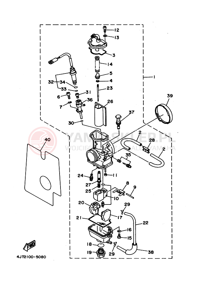 Schemat "Gaźnik" do Yamaha TZ125