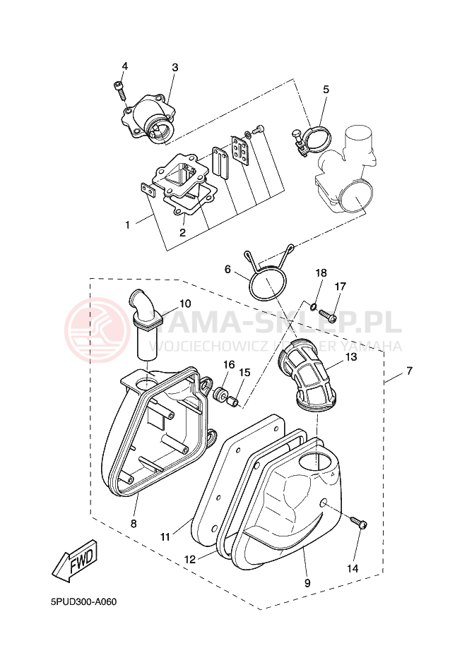 Schemat "Wtrysk paliwa" do Yamaha AEROX