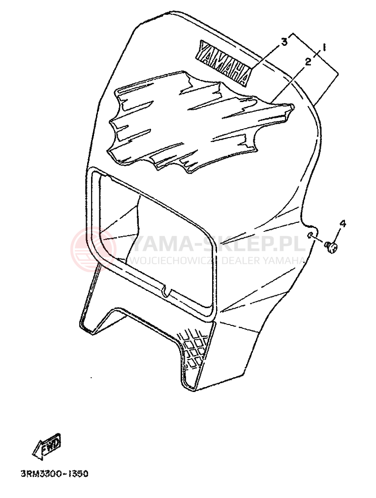 Schemat "Obudowa silnika" do Yamaha DT125RE