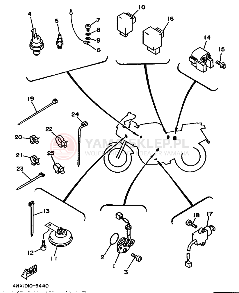 Schemat "układ elektryczny" do Yamaha TRX850