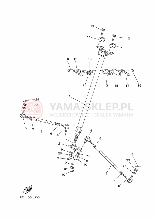 Schemat "Półki zawieszenia" do Yamaha YFZ450B